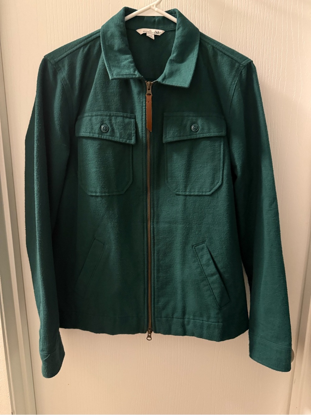 LL Bean Forest Green Zip Front Jacket